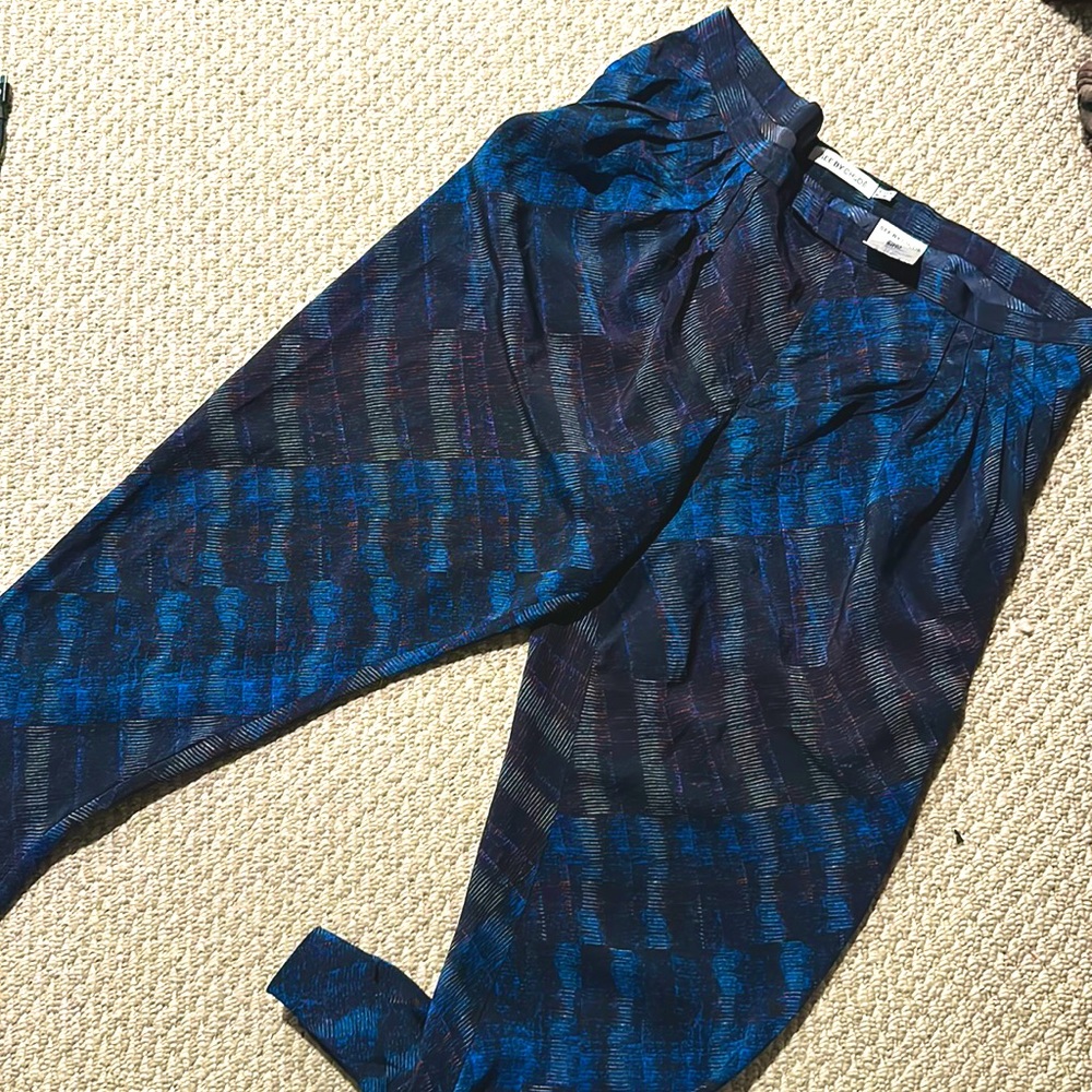 See By Chloe Silk Abstract Trouser Pants